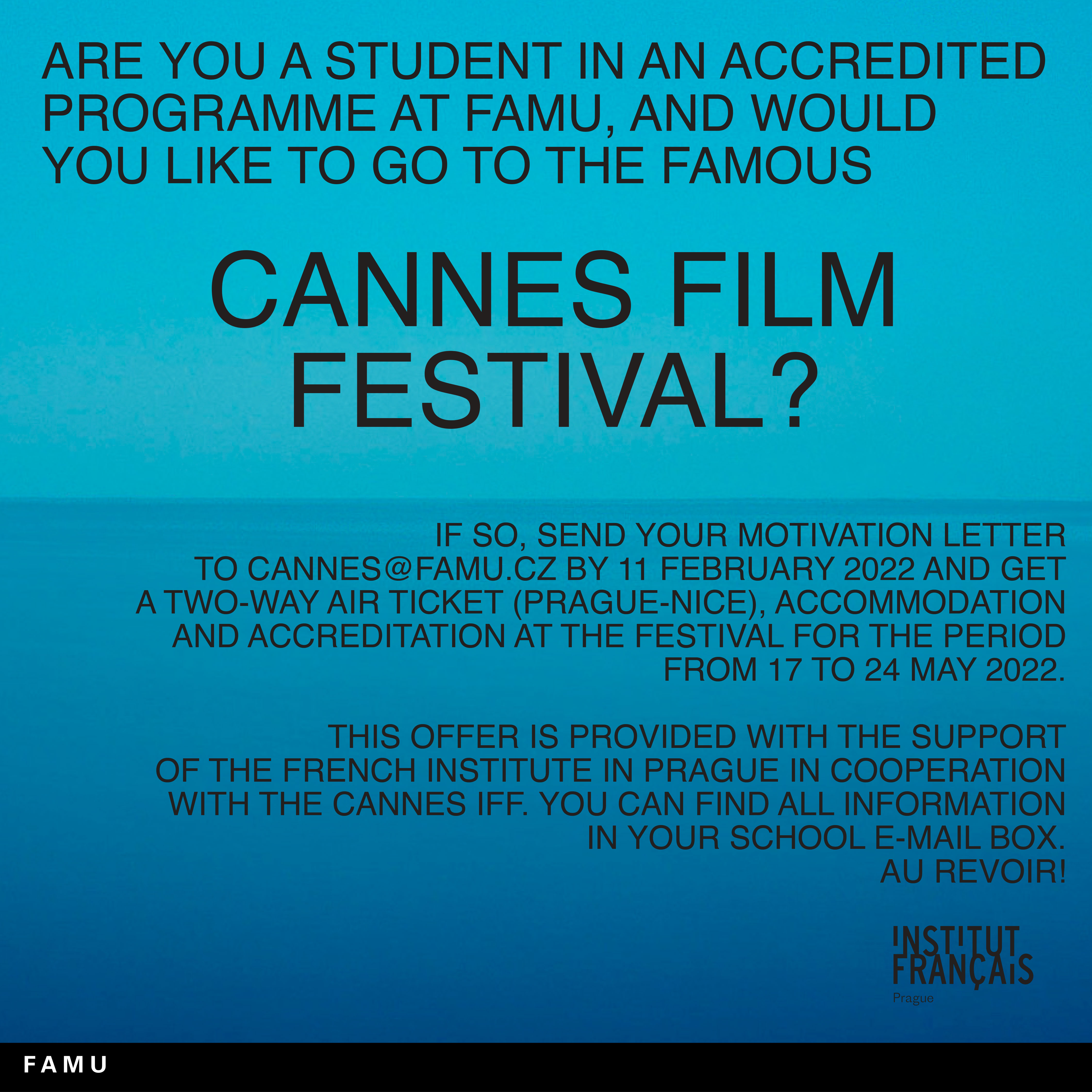 Call for applications: participation in the Cannes Film Festival